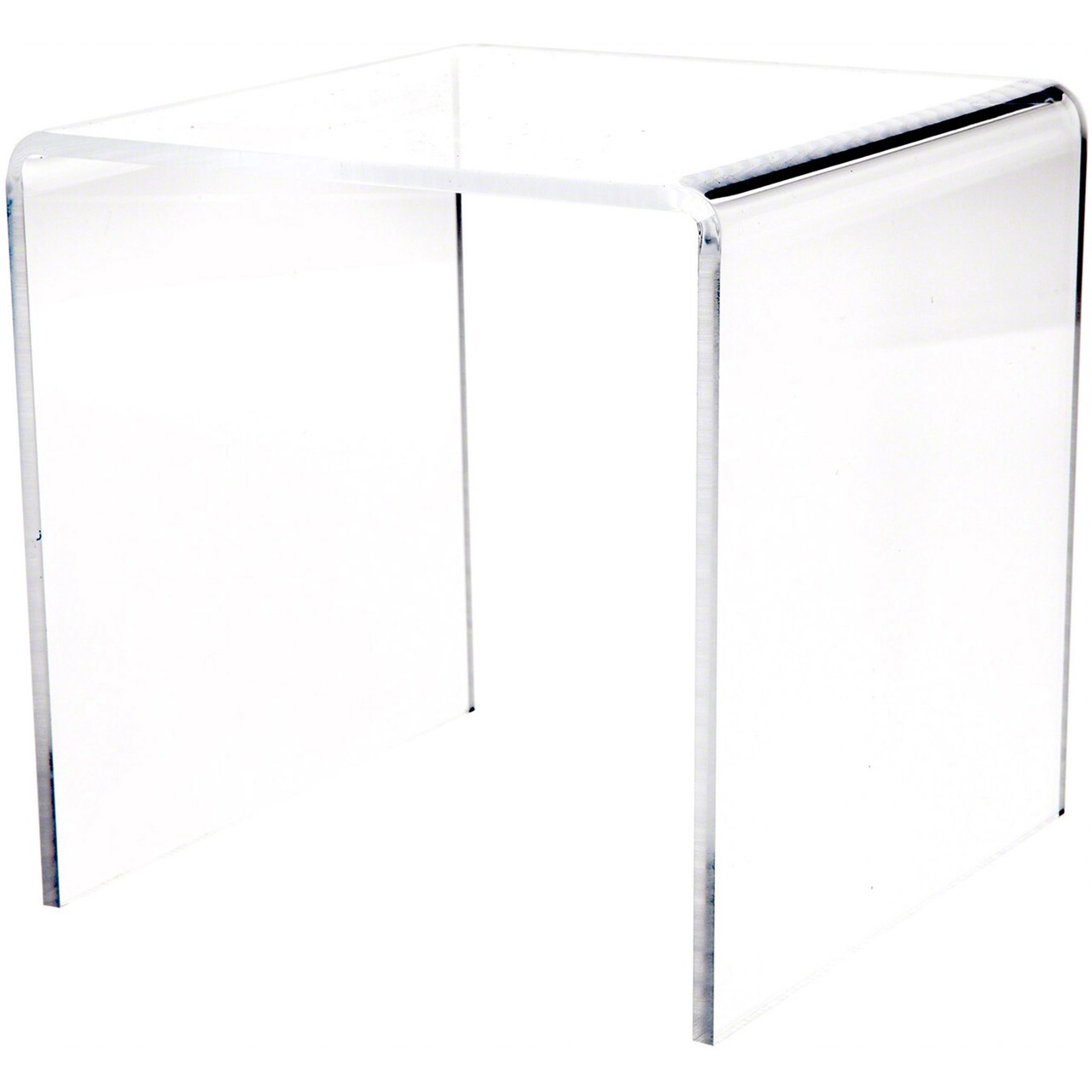 Plymor Clear Acrylic Square Display Riser, 6" H x 6" W x 6" D (3/16" thick)
